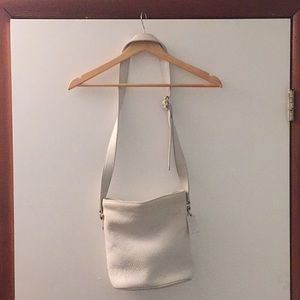 Coach white bucket purse